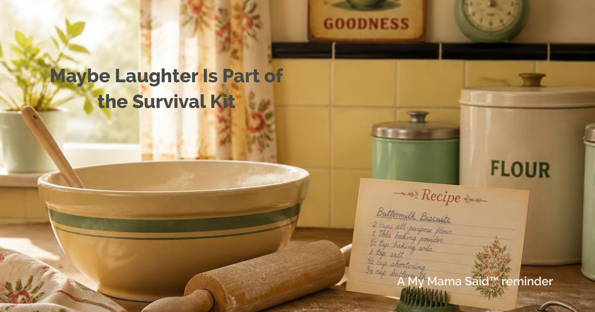 Maybe Laughter Is Part of the Survival Kit